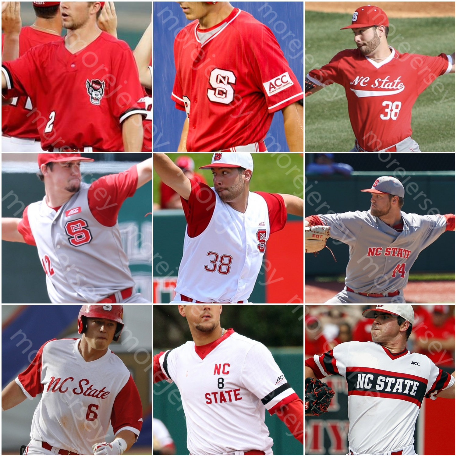 

Custom NC State Jersey NCAA Baseball College Trea Turner Luca Tresh Tyler McDonough Devonte Brown Jose Torres Patrick Bailey Swiney Harrison, Grey i