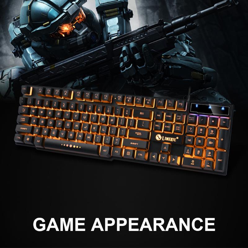 

Replacement Parts Suspended Concave Keyboard Set LED Rainbow Backlit Ergonomic 104 Key Gaming Mouse Wired USB Home Office