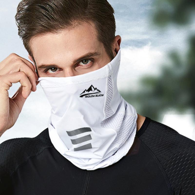 

Outdoor Cycling Masks Summer Sunscreen Tube Ice Silk Face Mask Neck Gaiter Headwear Sports Scarf Bandana Balaclava Headband Hat, Black