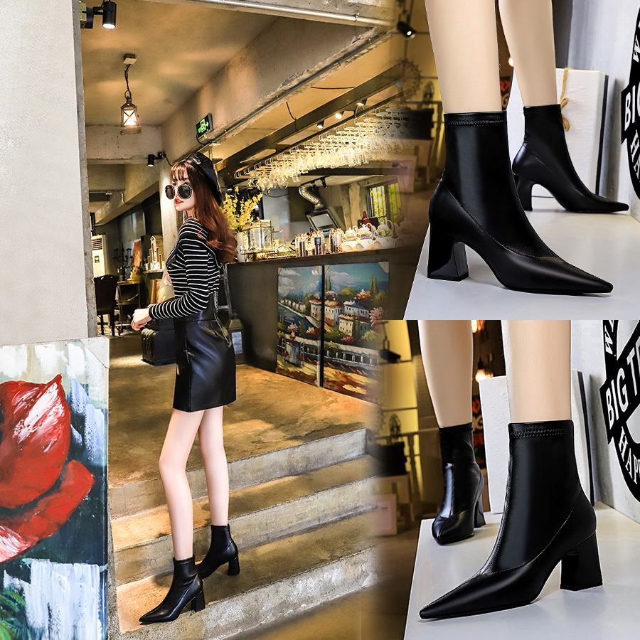 

Faux Suede Slim Over the knee Boots Winter Women Boots Sexy Thigh High Boots Female High Heel Shoes Woman Plus Size 40, Black velvet