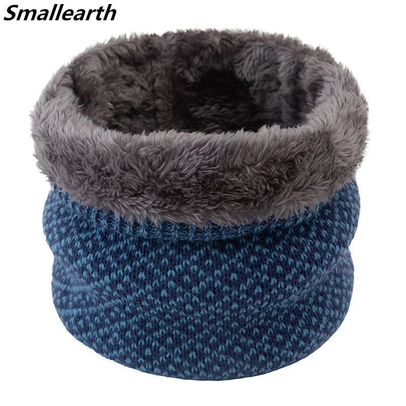 

New Unisex Winter Knitted Plush Scarf for Boys Girls Outdoor Women Men Thick Scarf Warm Elastic Muffler Plus Velvet Baby