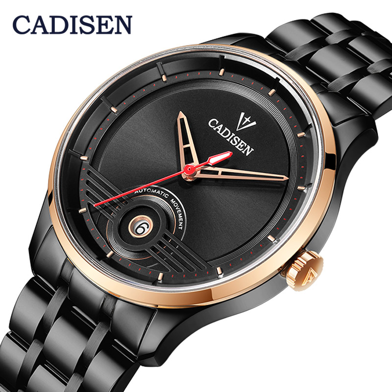 

Autogood Wristwatches CADISEN Sapphire Men Mechanical Watch Automatic Japan NH35 Movement Fashion Luxury Stainless Steel Male Clock Relogio, C8145 - 1