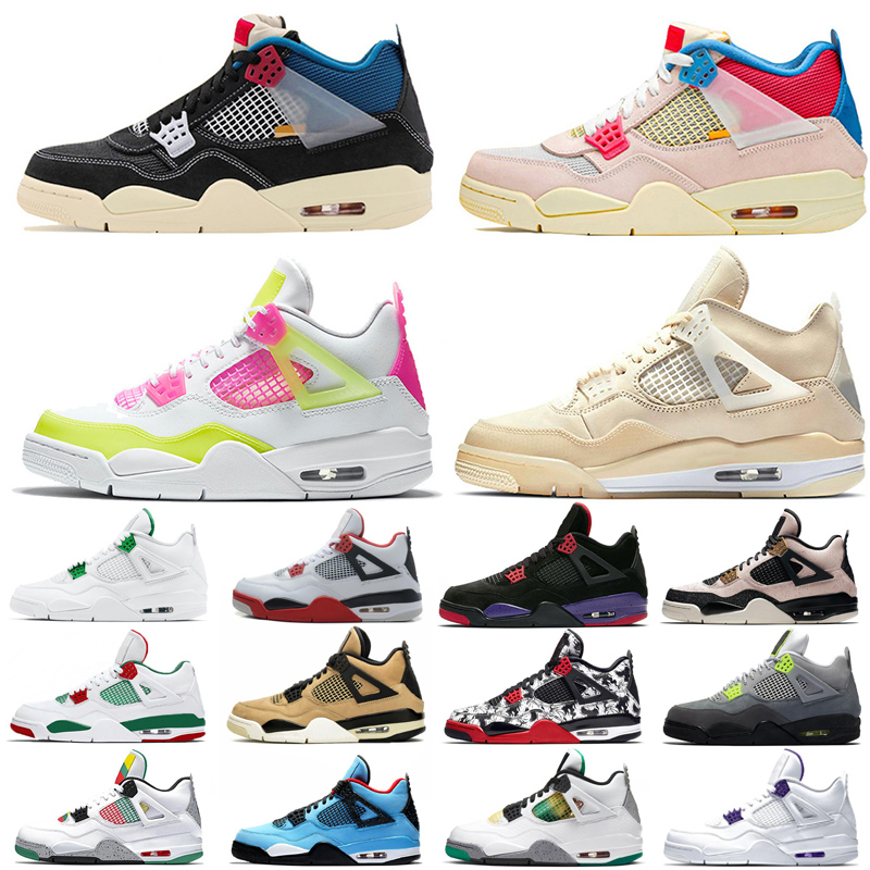 

With Box Size5.5-13 SE Union X Neon Black Cat Jumpman Sail 4S White Cement Denim White Trainers Mens Basketball Shoes Sports Sneakers, 30