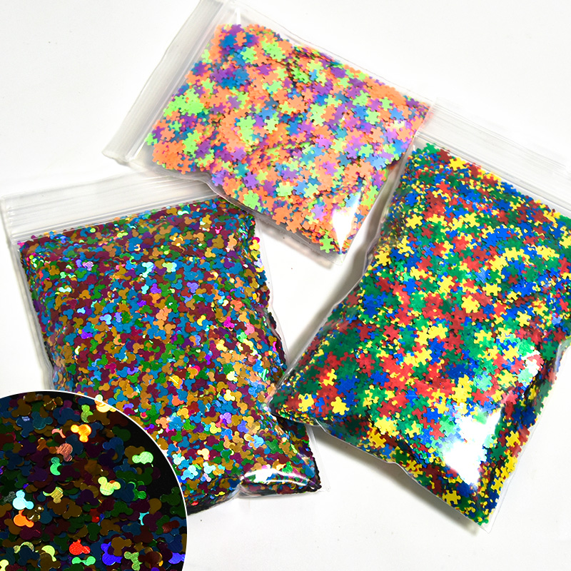

50g/pack Mix Jigsaw Nail Glitter Sequins For Nail Art Decorations Puzzles Shape Makeup Handwork Tumblers Tips