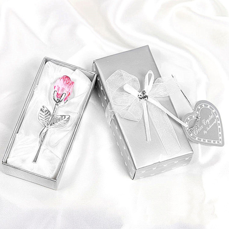 

Artificial Rose Valentine's Day Flower Lovers Crystal Rose Wedding Gifts Small Gift Festive Party Favors Supplies FlowersT