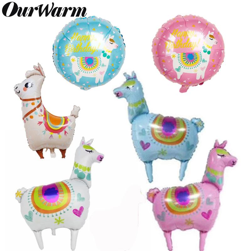 

OurWarm llama Party Animal Balloon for Birthday Party Decorations Alpaca Balloons Festive Aluminum balloon Decorations
