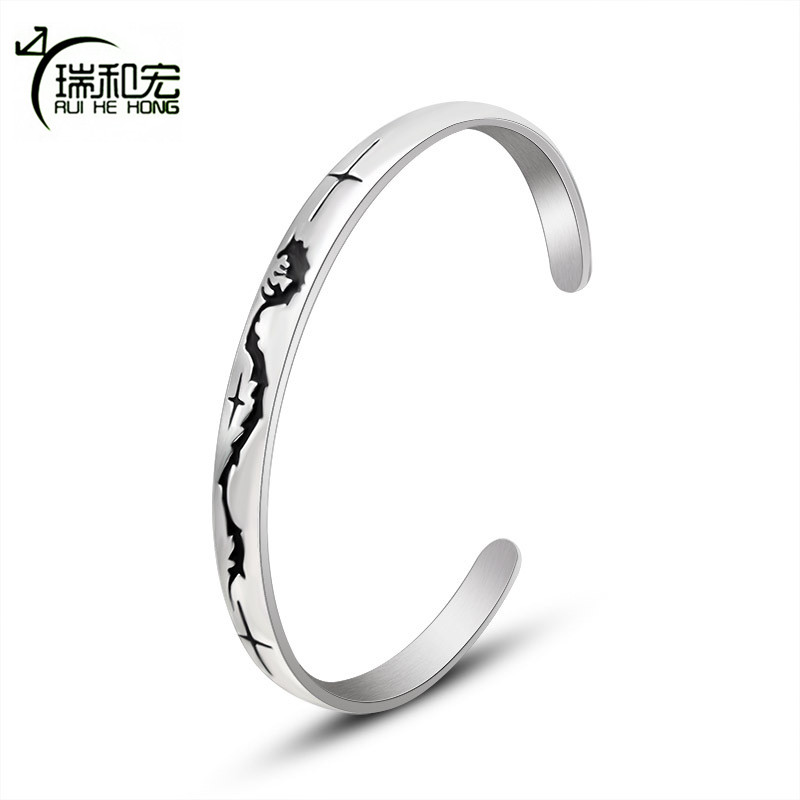 

Stainless Steel Bracelet Chinese Dragon Cuff Bracelets Bracelets & Bangles Polishing Unisex Jewelry