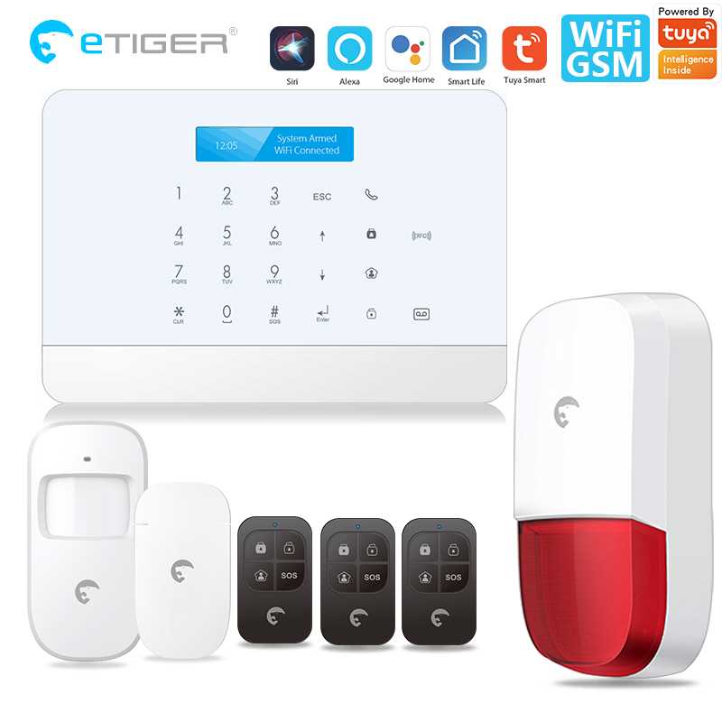

Tuya alarm security system Smart home MINI WIFI GSM Home Security Alarm System Wireless with IP Video Camera Alexa Google