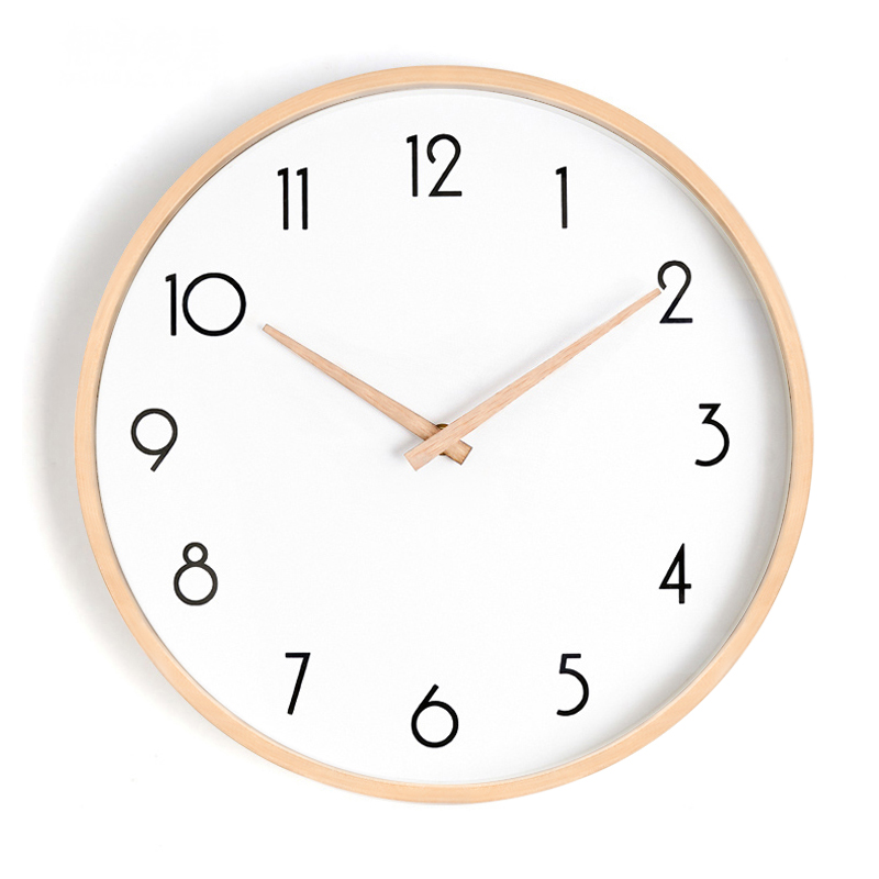

Nordic Wooden Round Wall Clock Designs Glass Silent Wall Clock Animal Minimalist Horloge Murale Cuisine Living Room Decor WB50WC