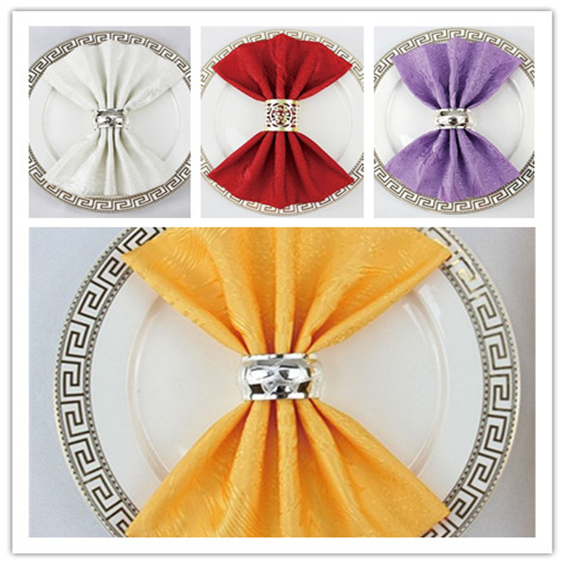 

Table Napkin Square Fabric Pocket Handkerchief For Wedding El Banquet Polyester Decoration Event Party Home Supplies