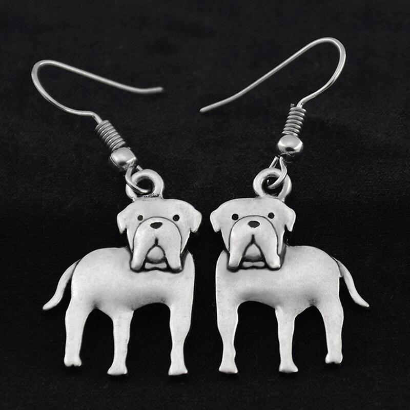 

Vintage 3D English Mastiff Drop Earring Dog Charms Bohe Earrings For Women Brincos Big Earings fashion Jewelry Pendientes Mujer
