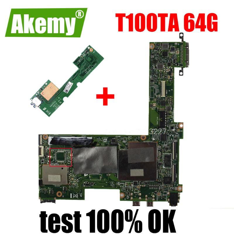 

send board + Original For Asus T100TA 64G motherboard T100TA REV2.0 Mainboard 100% tested mainboard