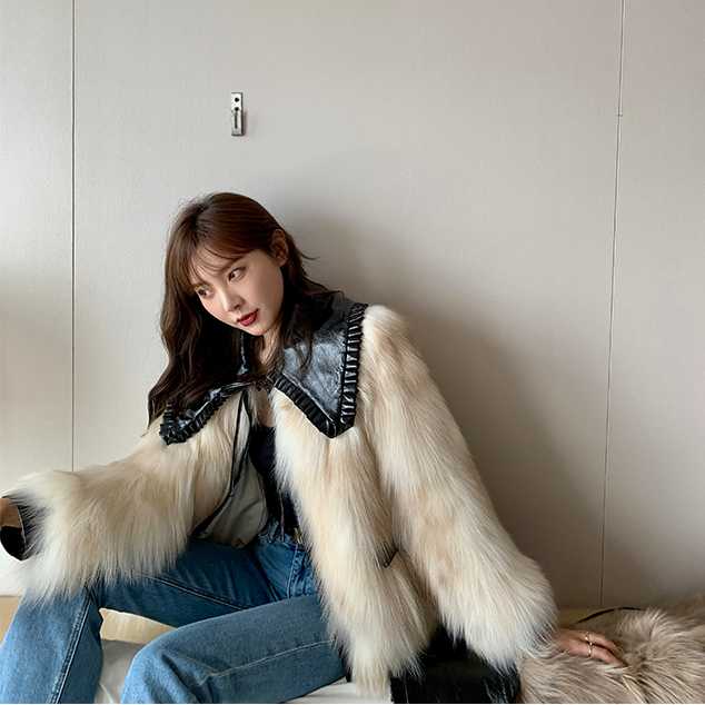 

Women 2020 Winter Real Fur Coats Turndown Collar Long Sleeve Jackets Female Natural Fur Parkas Casual Warm Outwear L988, As pic