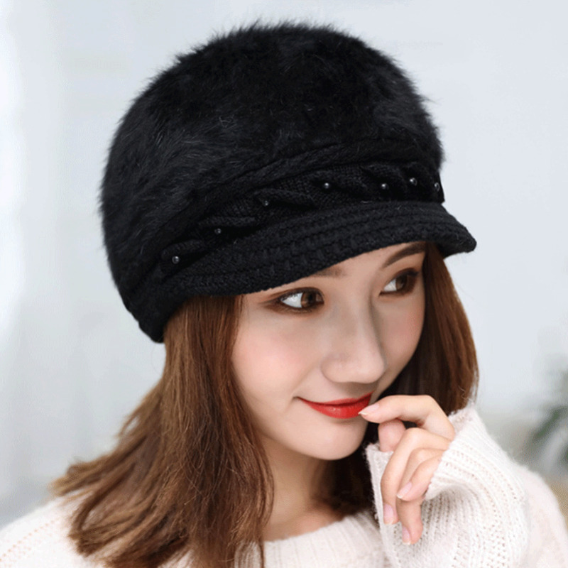 

New Fashion Women Ladies Winter Warm Knit Crochet Slouch Baggy Beanie Hat Crochet Ski Cap Berets Black Gray Pink Red