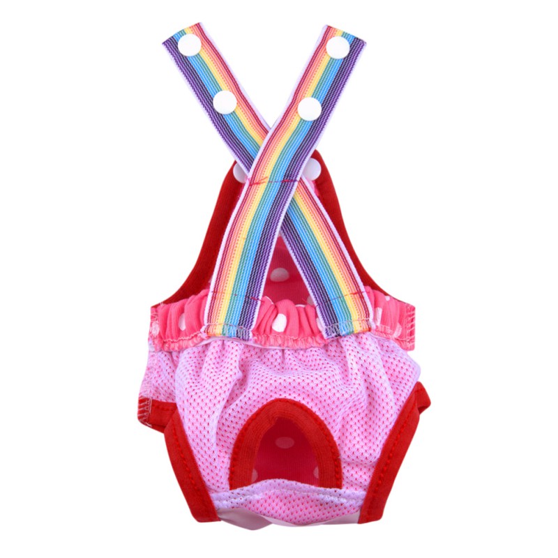 

Dots Pet Dog Shorts Diaper Sanitary Physiological Pants Washable Female Short Panties Menstruation Underwear Briefs, Rose