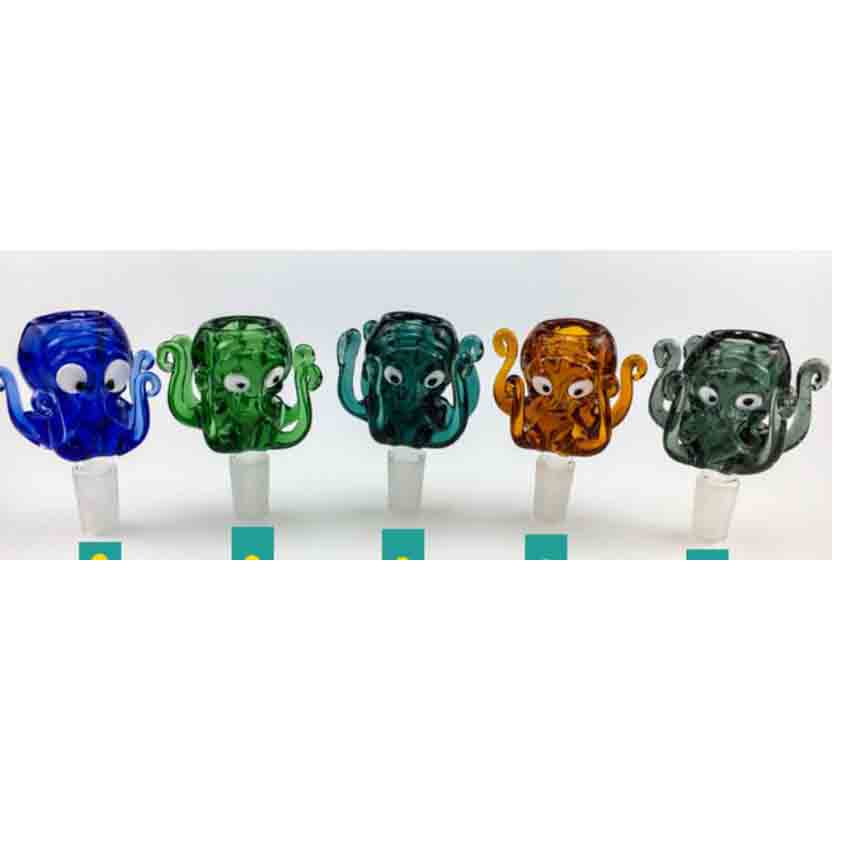 

Bongs Glass pipe bong Animal Bowl with 14mm 18mm Male Green Blue Snake Octopus Crocodile Herb Tobacco Bong Bowls for Glass Water Pipes Bongs