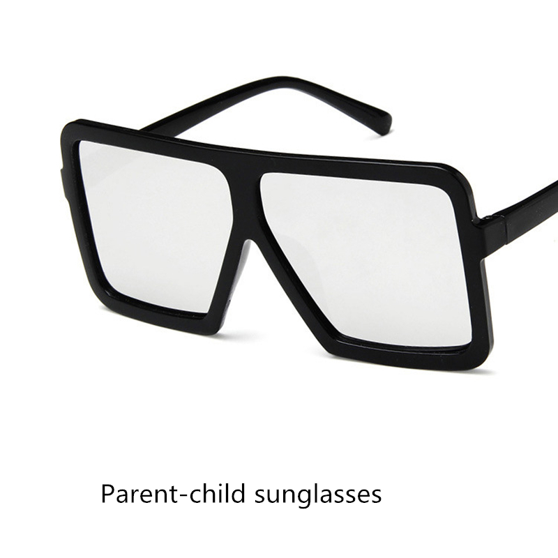 

Kilig Square Oversized Sunglasses for Parent-child Flat Top Fashion Shades