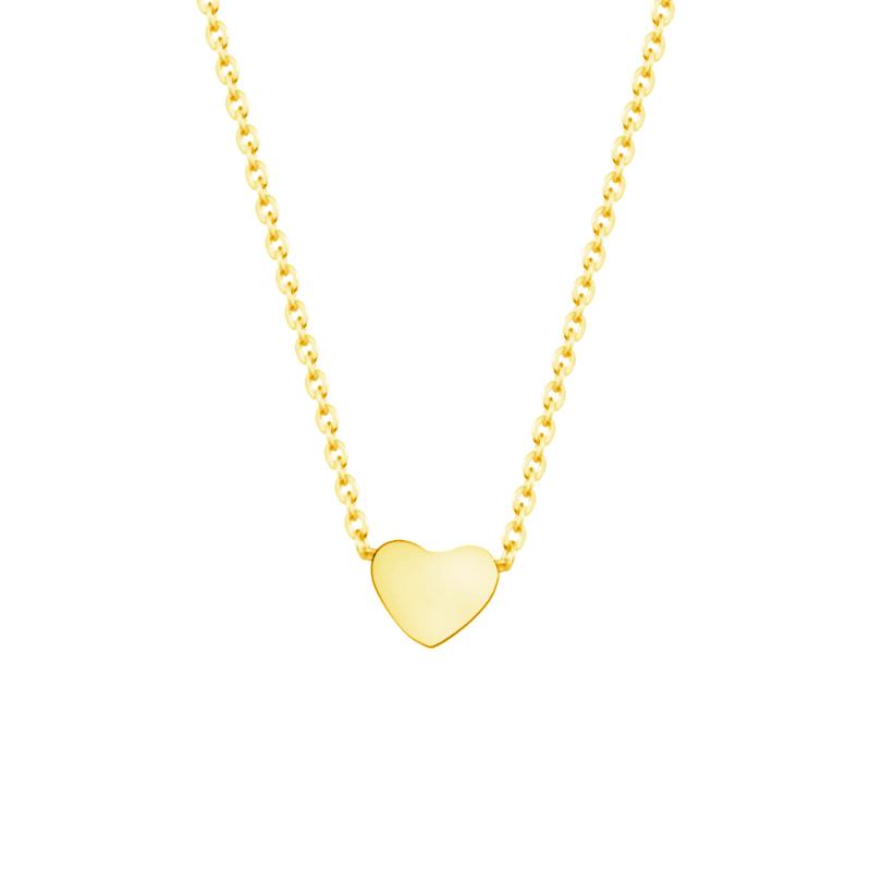 

Stainless Steel Brushed Heart Necklace Women Boho Jewelry Stainless Steel Chain Pendant Rose Gold Necklace Collier Bijoux Femme