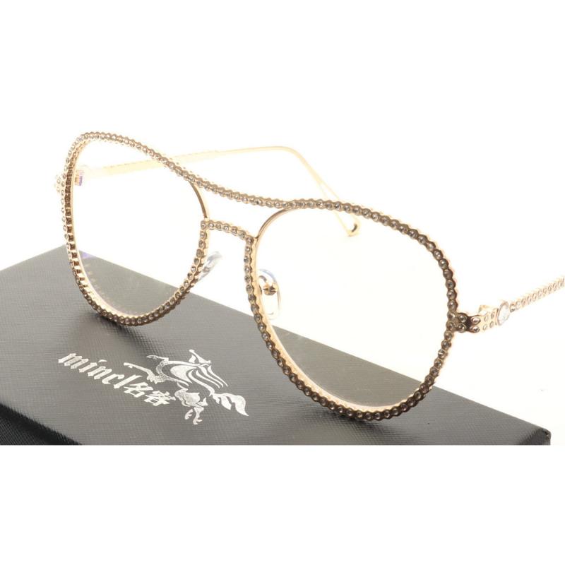 

Fashion Diamond Frame Oversized Metal reading glasses frames men and women progressive multi-focus reading glasses with box NX