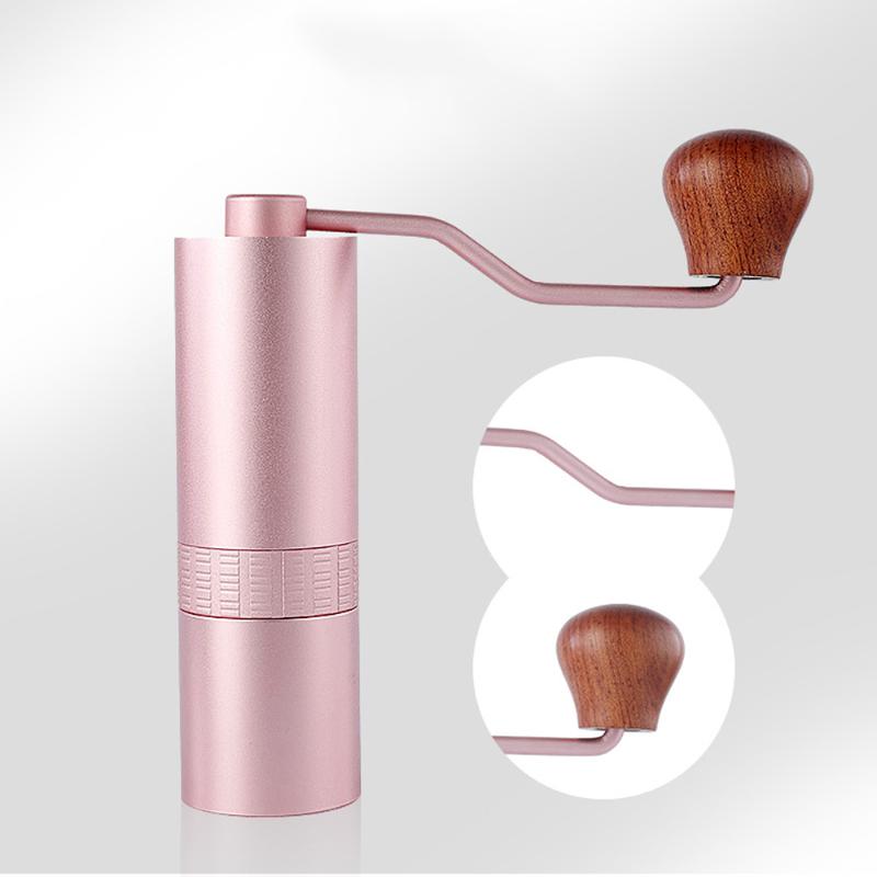 

Manual Coffee Grinder with Adjustable Setting Grinding Machine Conical Burr Mill Brushed Stainless Steel Whole Bean Burr Grinder