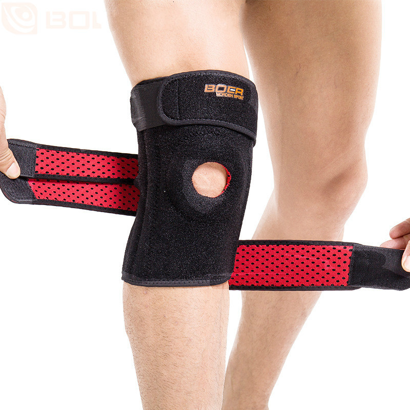 

1PCS Knee Brace Polycentric Hinges Adjustable Sports Safety Knee Support Breathable Pad Guard Patella Protector Strap, Left knee brace