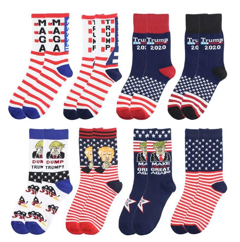 

Trump Strocking President MAGA Trump Letters Sports Socks American Flag Striped Casual Socks Personalized High-Heeled Cotton Sock LSK1119, Remark your choice