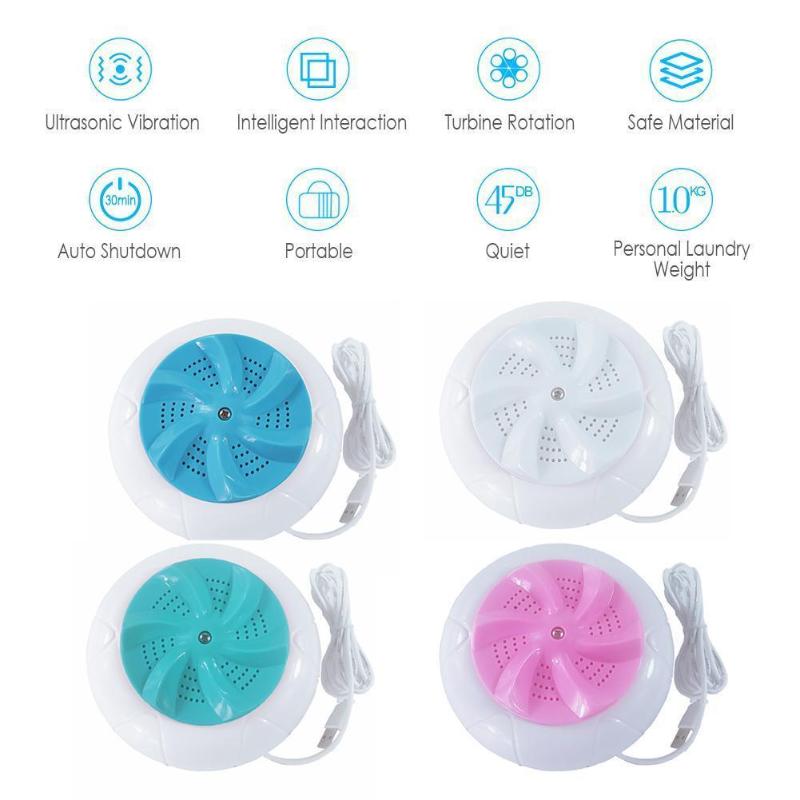 Mini Ultrasonic Washing Machine automatic Washer Prevent Wheel Laundry Household dormitory machine Wave Winding portable-image-586276958