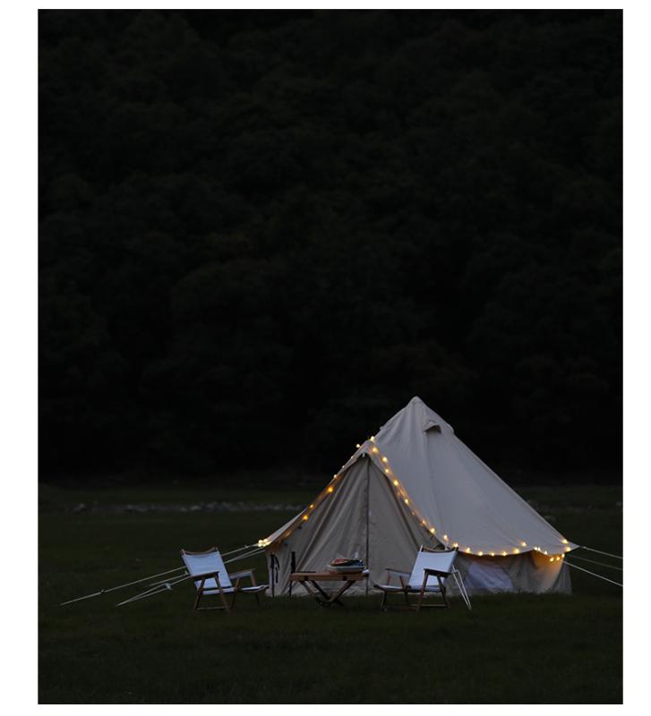 

Luxury camping teepee tent outdoor picnic fishing driving tourist oversized space family party canvas Rainstorm-proof belltent