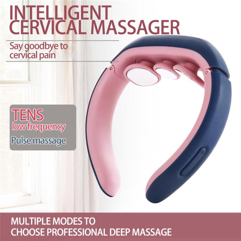 

Smart Electric Neck and Shoulder Massager 3 Heads Heating Magnetic Therapy Pulse Pain Relief Machine Health Care Massage