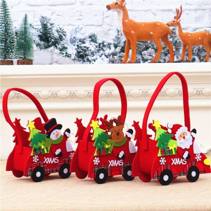 

Christmas Apple Doll Bags Santa Claus Ornaments Lovely Christmas Candy Gift Bag Tree Adornment Gift Bags
