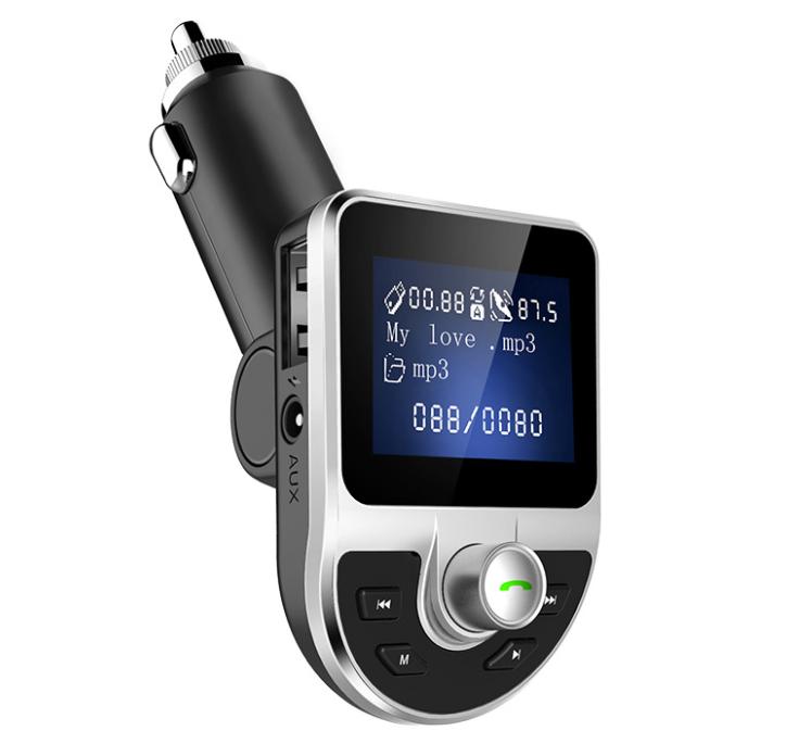 

20pcs Bluetooth Carkit Handsfree Fm-zender AUX Audio Mp3-speler Bluetooth Stereo A2DP Muziekspeler 3.1A Charger