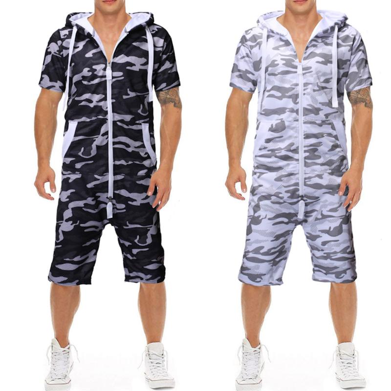 

Men' Unisex Camouflage Jumpsuit One-piece garment Non Footed Pajama Blouse Hoodies Top Blouse Tracksuits moletom masculino 2020, Gray