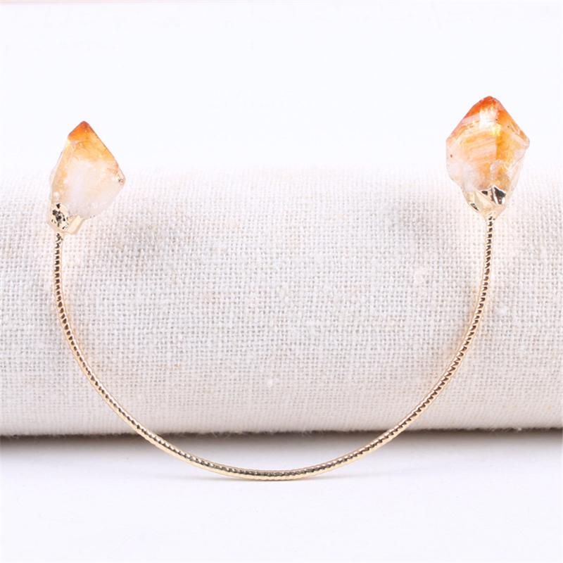 

Natural Gem Stone Crystal Bangle Crystal Bracelets Amethysts Citrines Lucky Reiki Energy Elastic Bracelets Bangles
