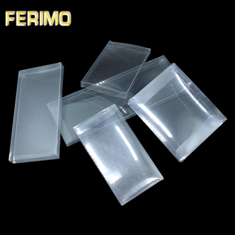 

300Pcs/Lot Wholesale Small Folding Transparent Gift Boxes PVC Plastic Clear Foldable Box for Wedding Party Favour