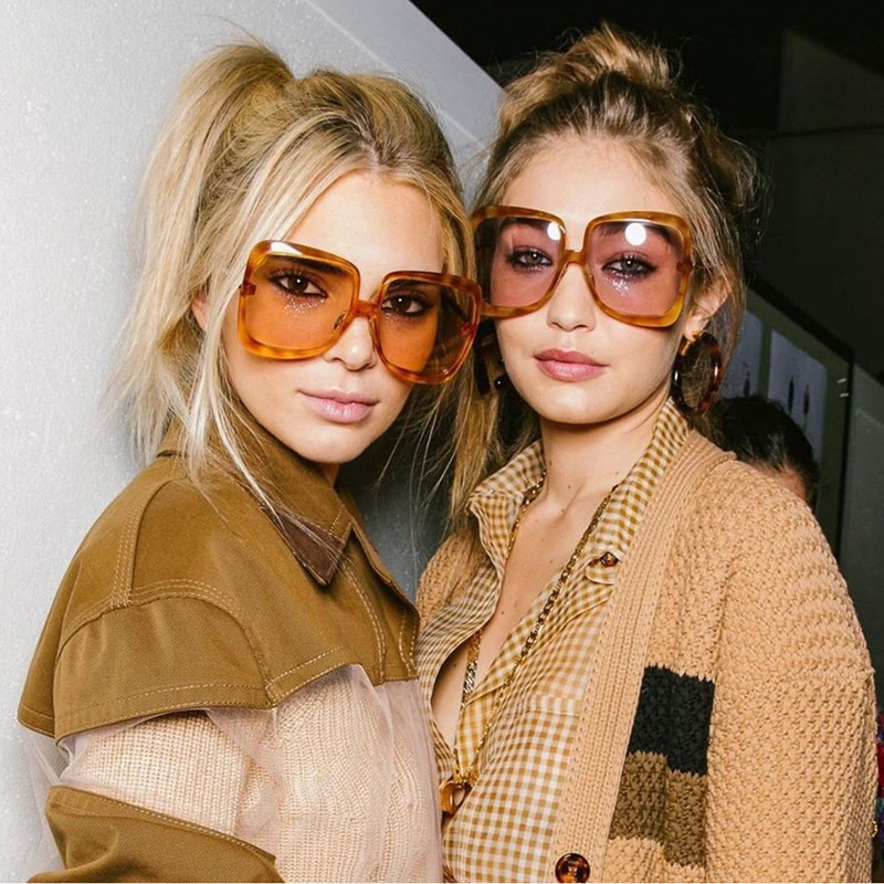 

Vintage square woman sunglasses trend butterfly fashion Shades women Oversized Gradient glasses lens feminino
