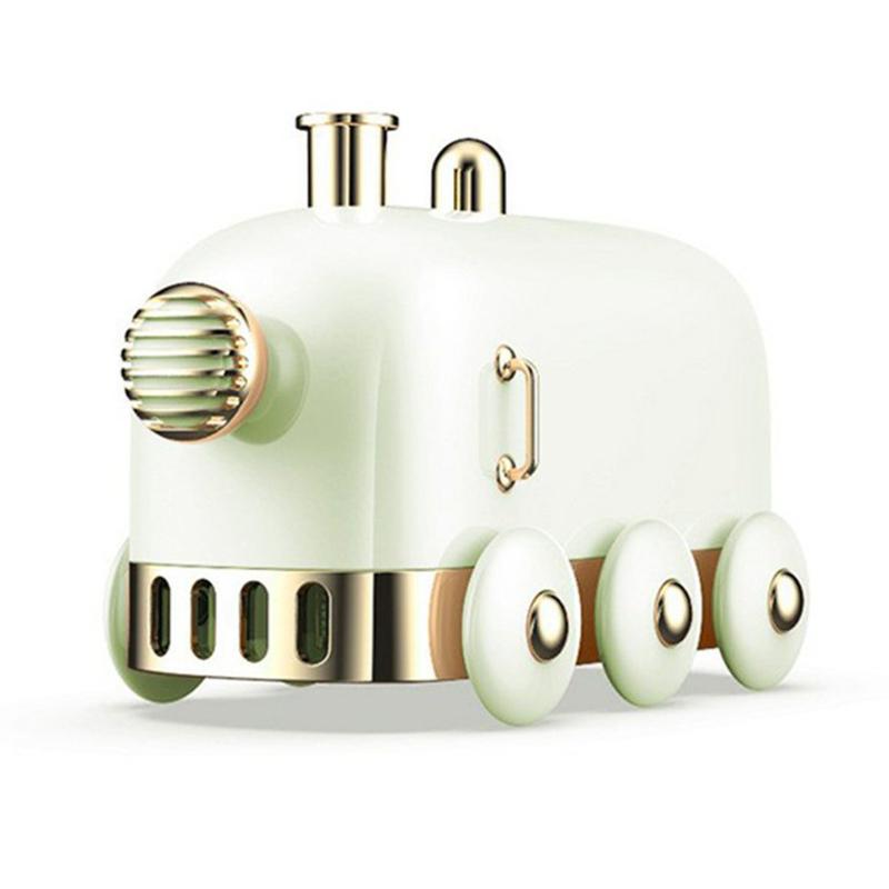 

300ml Ultrasonic Humidifier Retro Mini Train USB Aroma Air Diffuser Essential Oil Mist Maker Fogger With Color LED Light