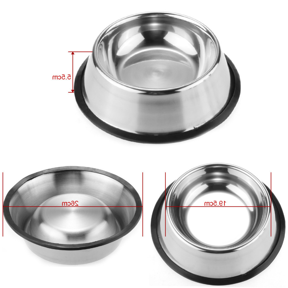 

Stainless Steel Dog Bowl Pets Steel Standard Pet Dog Bowls Puppy Cat Food Drink Water Dish Pet Bowl Cuenco Para Mascotas