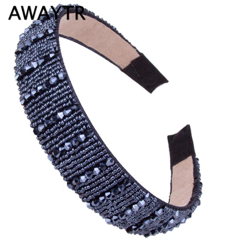

AWAYTR 2020 Romantic Beaded Headbands Trendy Ribbon Headwear Hair Accessories for Women Wedding Tiara Jewelry Gift