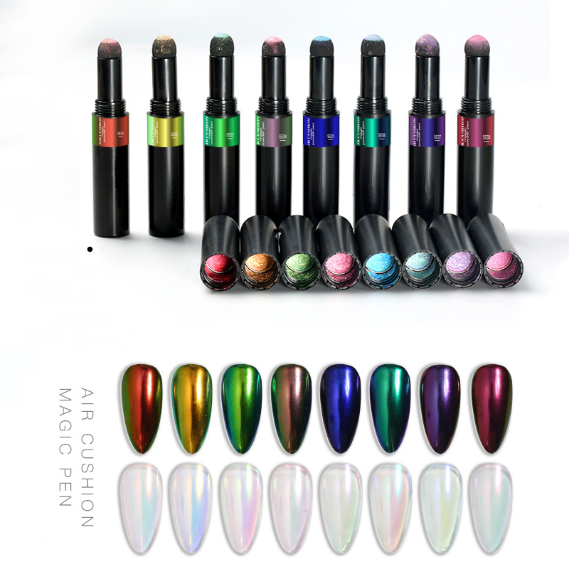

New Nail Powder Cushion Pen Auroras Laser Mirror Nail Art Glitter Muticolor Chrome Holographics Art Accessory 0.5g