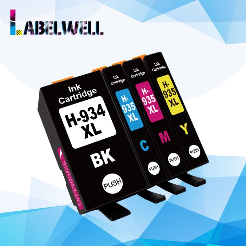 

Labelwell 4Pcs 934XL 935XL Ink Cartridge 934 935 xl Compatible for 934 Officejet Pro 6812 6830 6815 6835 6230 6820 Printer