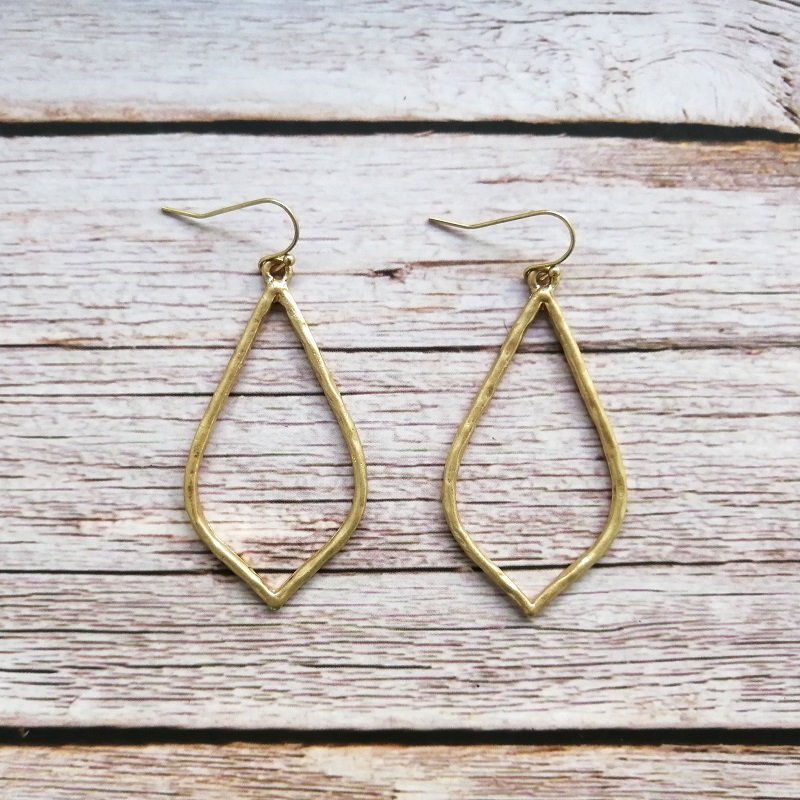 

Dangle & Chandelier ZWPON Hammered Gold Teardrop Earrings For Women Vintage Statement Jewelry Wholesale