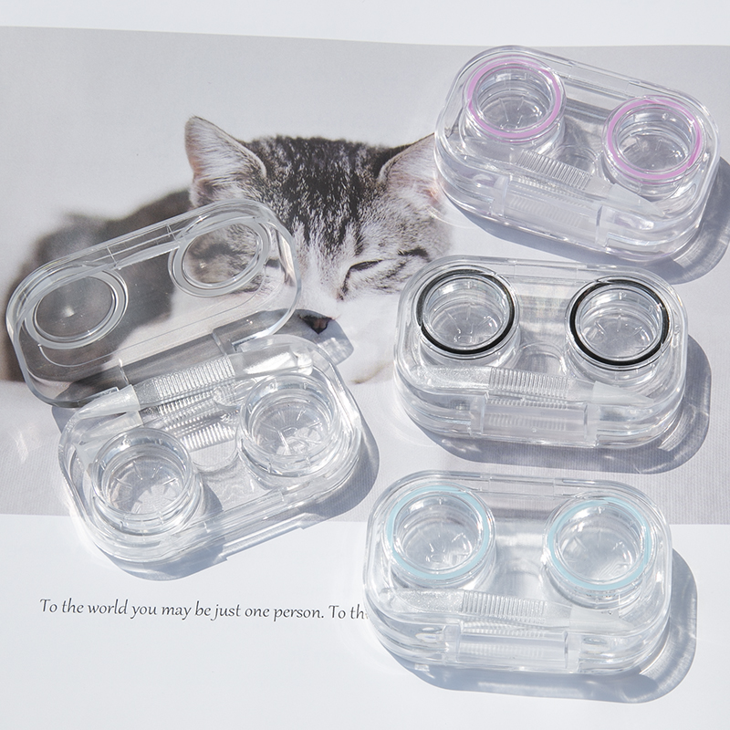 

Clear contact lens case Contact lens case Eyewear Accessories Cases Portable myopia Lenses box glasses storage box