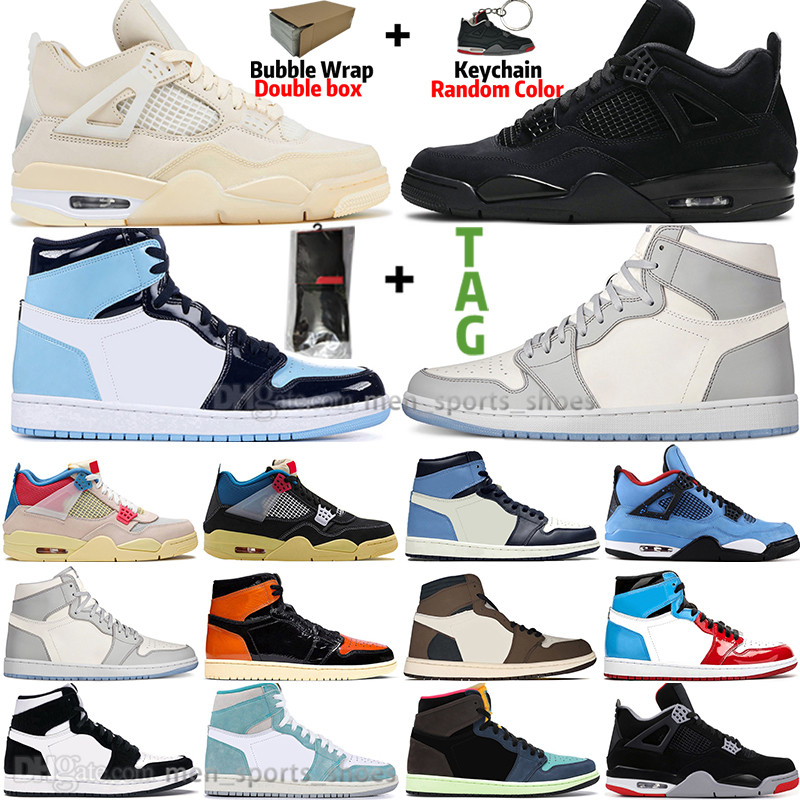 

Sail Bred 4 4s Guava Ice Men Basketball Shoes 1 1s Travis Scotts Obsidian UNC Fearless Black Cat Turbo Green Shattered Backboard 3.0 Sneaker, #35