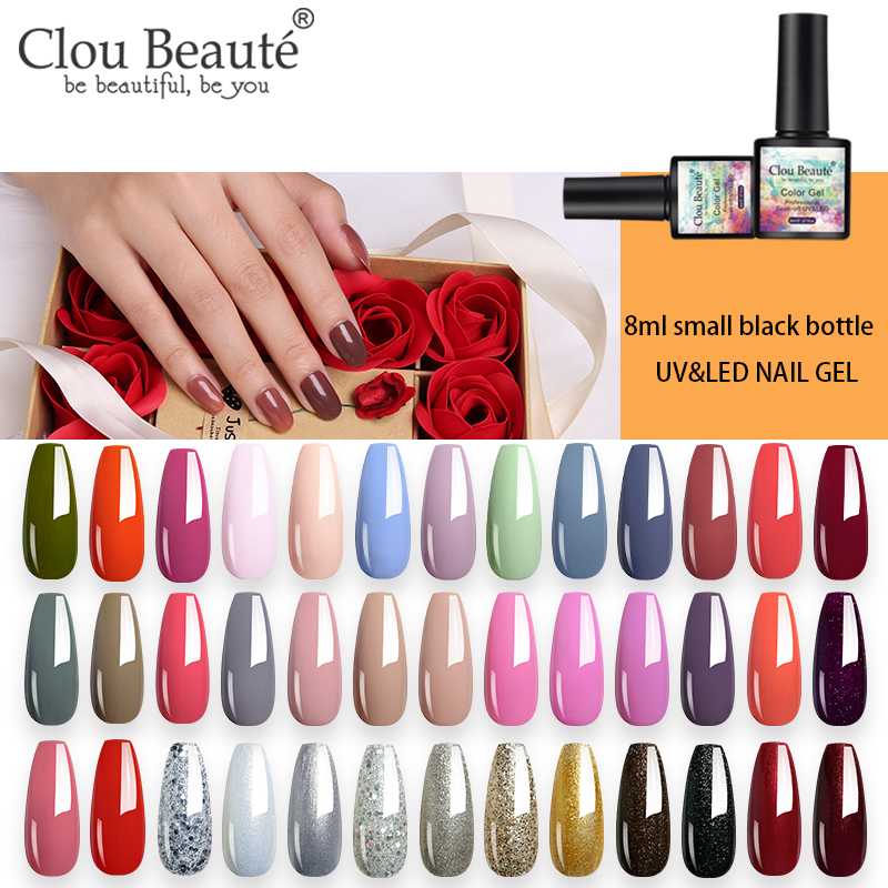 

Clou Beaute NEW 8ML 81 Colors Gel Nail Polish LED Soak Off UV Gel Varnish Lakiery Hybrydowe Polish DIY Nail Art Lacquer, 4063