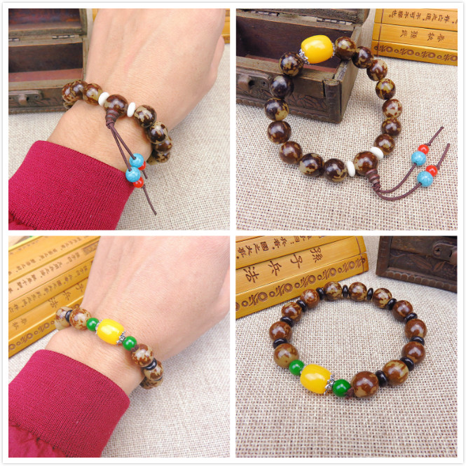 

Charm Bracelets Single Circle Flower Bodhi Root Bracelet Imitation Beeswax Ivory Fruit Bead Separation Buddha Wholesale