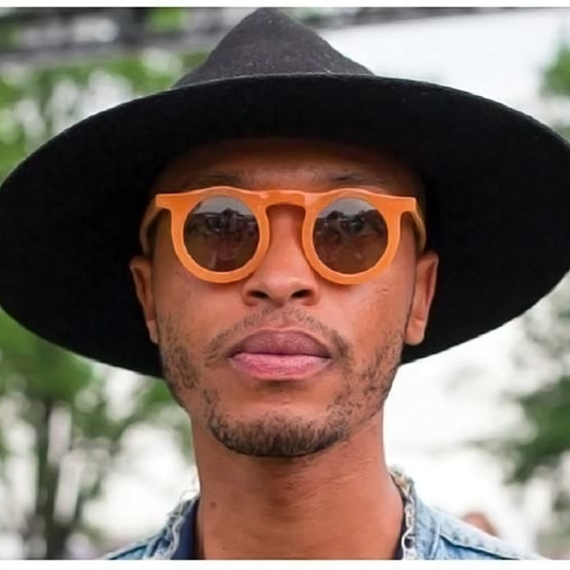 

Retro Men Steampunk Sunglasses Women Vintage Small Round Sunglasses Ladies Eyewear Candy Frame Sunglases Female Orange Shades