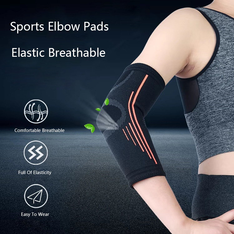 

Outdoor Sports Elbow Protection Breathable Elastic Support Pad Aid Strap Arm Sleeve Bandage Basketball Volleyball Fitness, Black