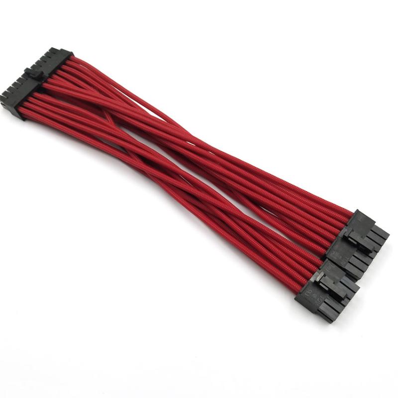 

WinKool Individually ATX 10+14 Pin Male to 24Pin Male Sleeved Cable For Modular PSU RM 650 750 850 Yellow Label