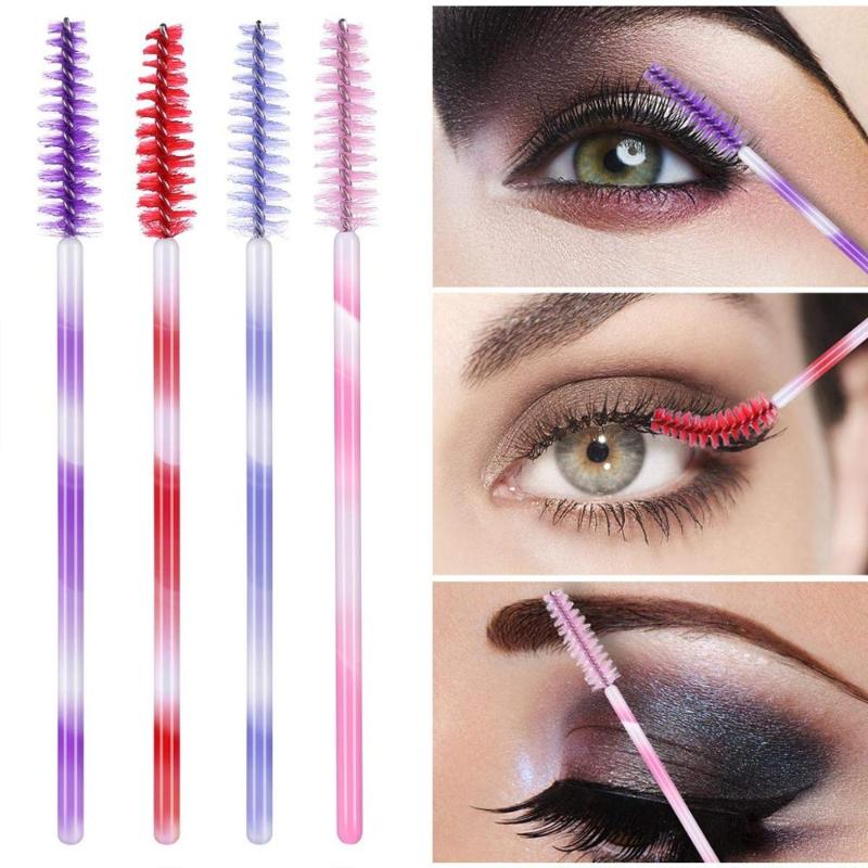 

500Pcs Eyelash Extension Disposable Eyebrow Brush Mascara Wand Applicator Spoolers Colorful Eye Lashes Cosmetic Brushes Set
