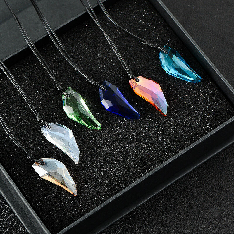 

Chokers Men's Wolf Tooth Necklace Crystal Natural Stone Pendant Women Jewelry Fashion